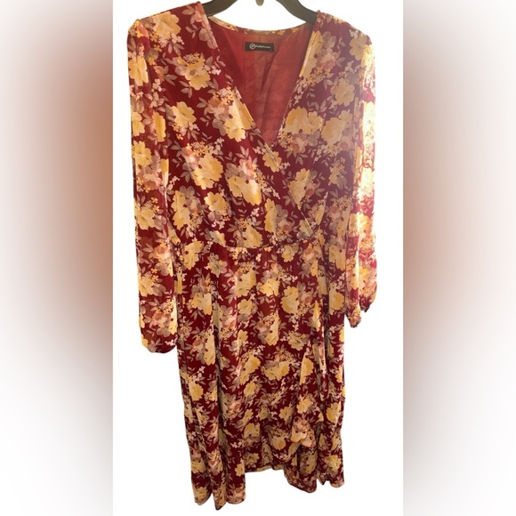 Chic Floral Long Sleeve Dress - Picture 2 of 7